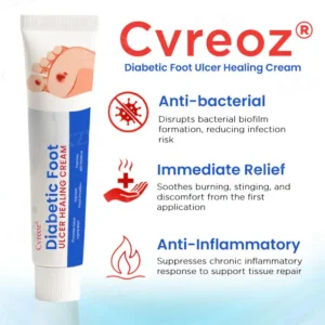 🔥FDA Approved⭐ WHO Approved🌍 Cvreoz® Diabetic Foot Ulcer Healing Cream - Lab-researched production🧪 quick results⚡️ money-back guarantee💰