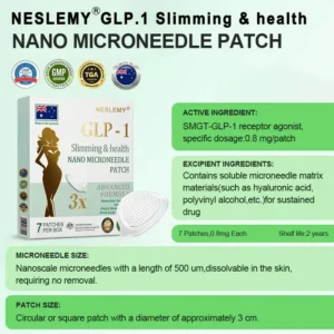 【Last Day Promotion 60% OFF】💕NESLEMY®Tirzepatide Slimming & health NANO MICRONEEDLE PATCH👑（Zero Pain, 24/7 Release | Lose 9 kg FAST | 90% Sugar Drop | ）💕