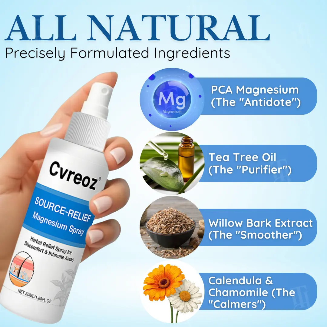 ✨Limited-Time 50% OFF Deal | Get Calm & Comfort for Less | Cvreoz® Source-Relief Magnesium Spray