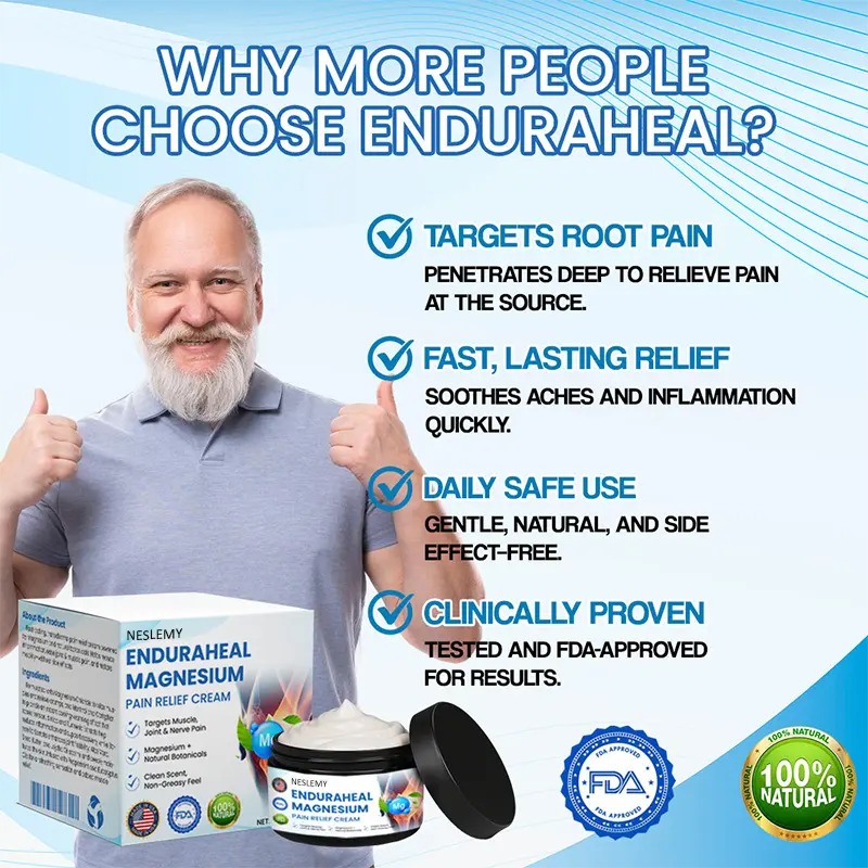 NESLEMY® EnduraHeal Magnesium Soothing Cream is specially designed for soreness and discomfort, helping you regain your energy and move forward with ease.