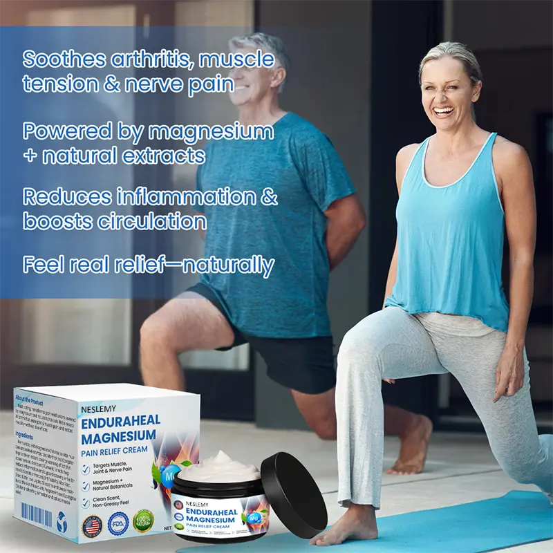 NESLEMY® EnduraHeal Magnesium Soothing Cream is specially designed for soreness and discomfort, helping you regain your energy and move forward with ease.
