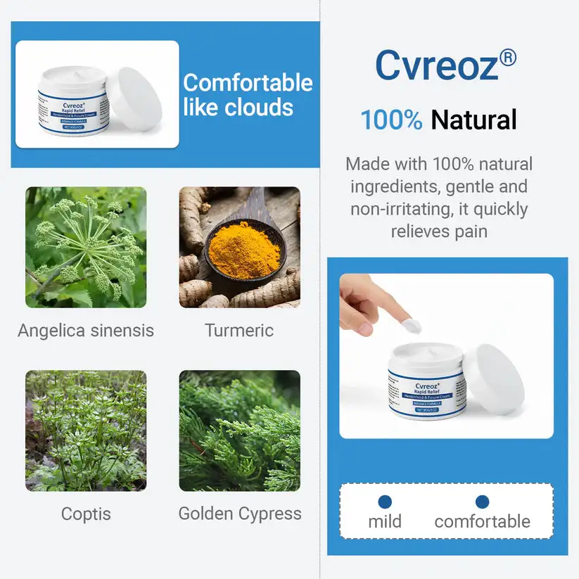 🏆Official Store | Upgraded Formula 🌱 Cvreoz® Rapid Relief Hemorrhoid & Fissure Healing Cream