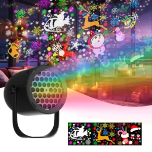 🎁NESLEMY Christmas Projection Lamp 5V/1A with 16 Patterns USB Powered for Home🎅